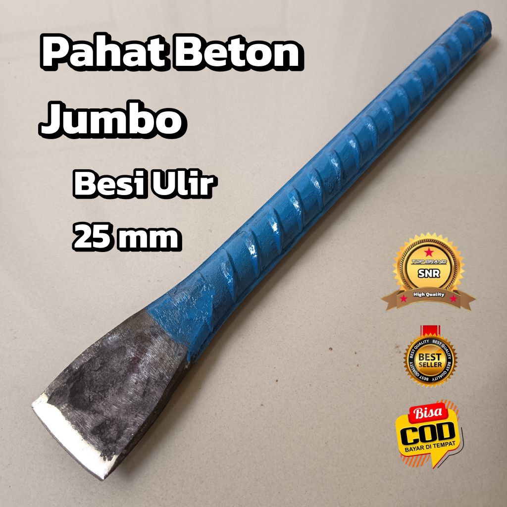 Pahat Beton Jumbo Panjang 25cm 30cm 35cm Besi Ulir Kuat Sepuhan