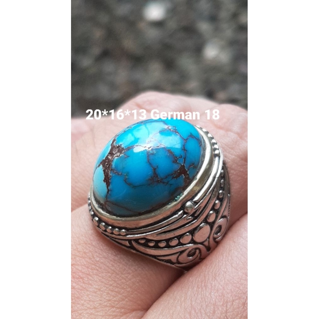 Natural Pirus Mesir Biru Gradasi Jenong Ceplok Kuro