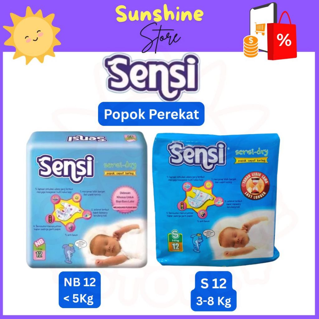 Sensi Popok Bayi New Born Perekat NB12 S12