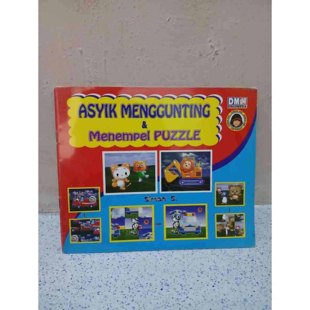 BUKU ASYIK MENGGUNTING DAN MENEMPEL PUZZLE