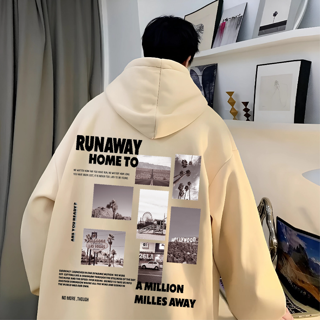 FENJACK Hoodie Jumper RUNAWAY (Sablon) M -XXL (unisex Pria & Wanita)