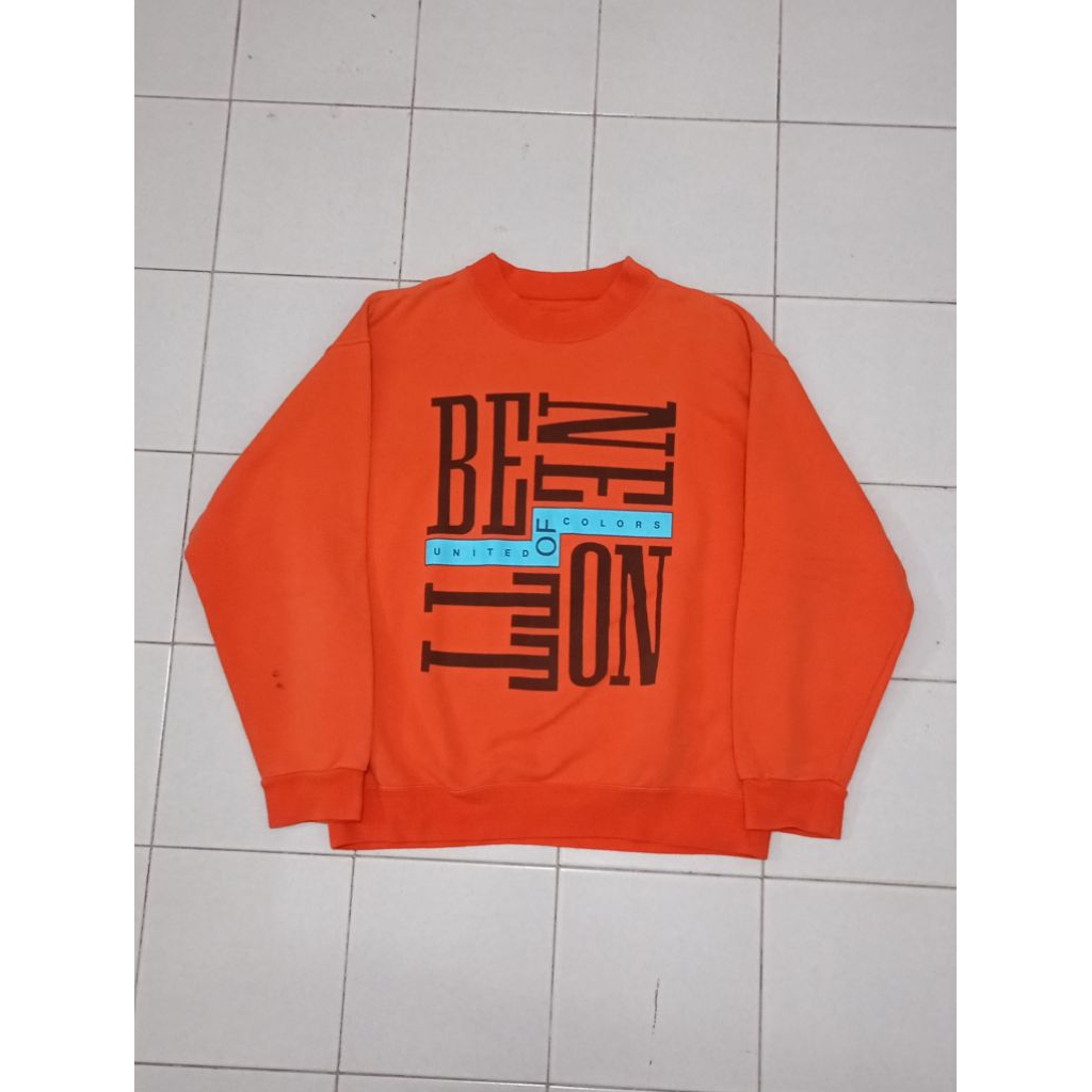 crewneck united color of benetton 80s vintage