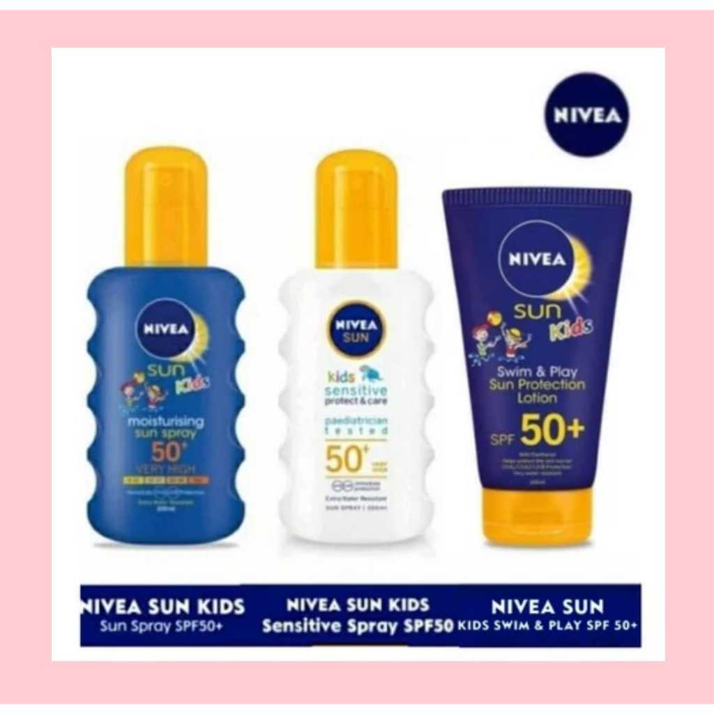 NIVEA Sun Kids Sensitive Spray SPF50 200mL  spray / Sunscreen anak bayi kulit sensitif lotion sunblo
