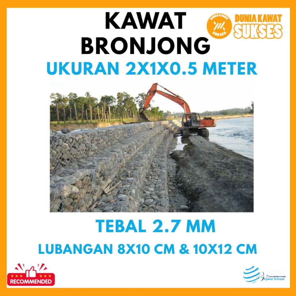 Kawat Bronjong / Kawat Penahan Erosi (pabrikasi) 2.7 mm