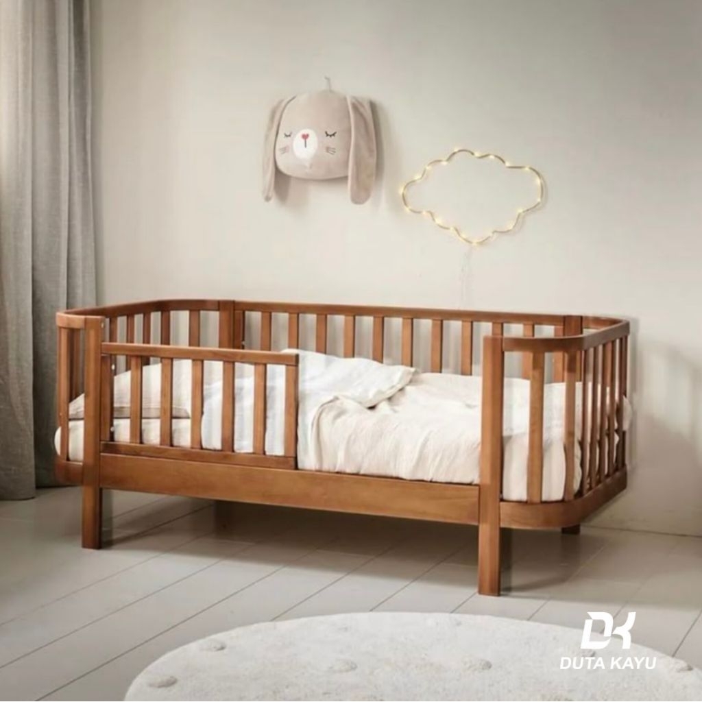DIPAN ANAK TEMPAT TIDUR ANAK BALE ANAK SIMPEL NATURAL
