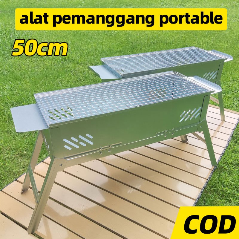 Panggangan Anti Lengket BBQ Tahan Lama Portable Alat panggangan ikan sosis ayam panggangan sate aran