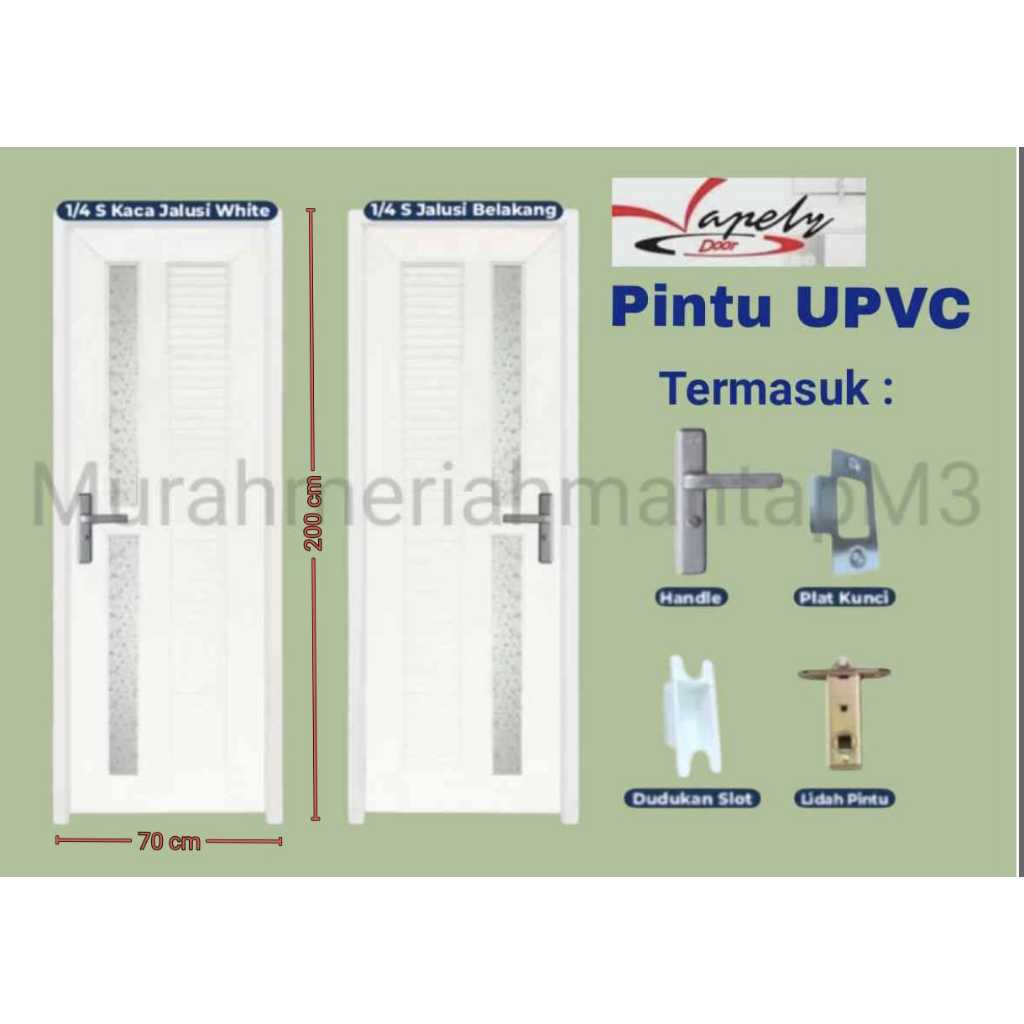 PINTU KAMAR MANDI UPVC /  VAPELY PINTU UPVC KAMAR MANDI