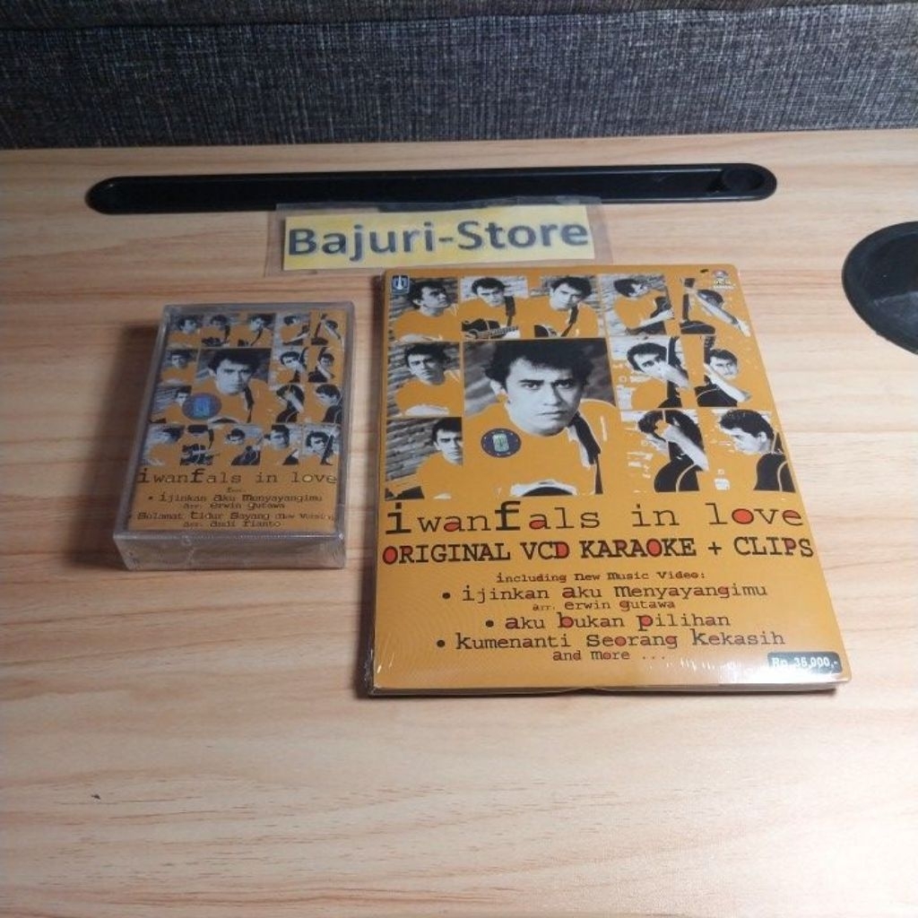 Kaset Pita "Iwan Fals" + VCD "Iwan Fals"/Album "Iwan Fals in Love"/Sepaket Kaset & VCD/Segel/Sealed/