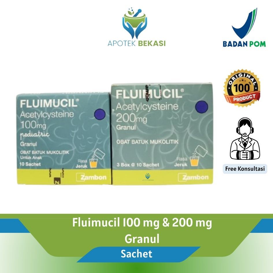Fluimucil 100 & 200 mg Granul
