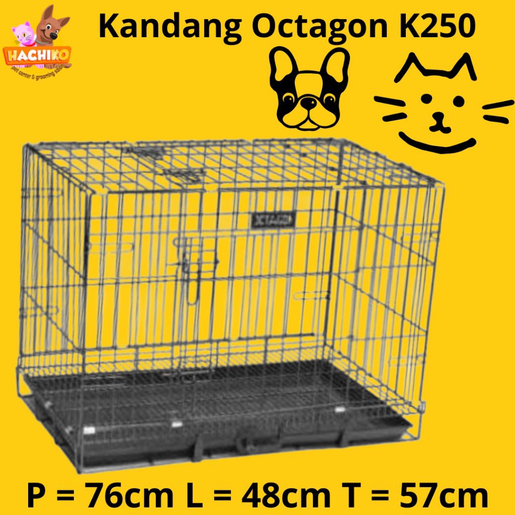 Kandang Octagon K-250 / Kandang Kucing Anjing