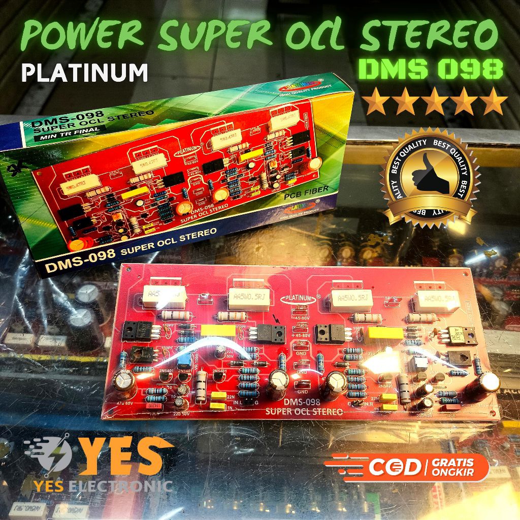 Kit Driver Power Amplifier SOCL 504 Super OCL Stereo DMS 098 PLATINUM