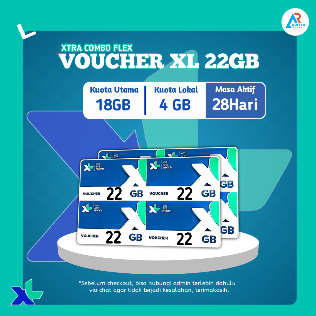 Voucher Kuota XL Xtra Combo Flex L 22GB 28Hari