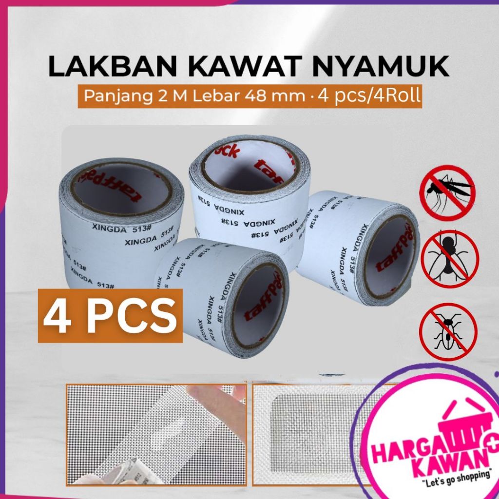 Lakban Kasa Kuat Penambal Kasa nyamuk dan Serangga Merekat nempel dengan kuat