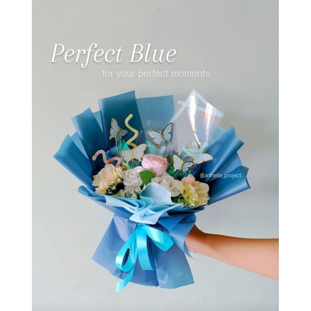 Buket bunga gemas | Perfect Blue