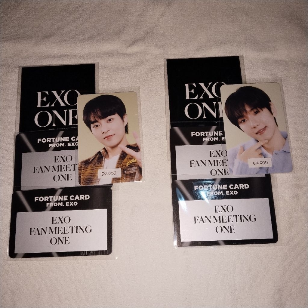 Photocard Baekhyun & Xiumin Fortune Scratch Official