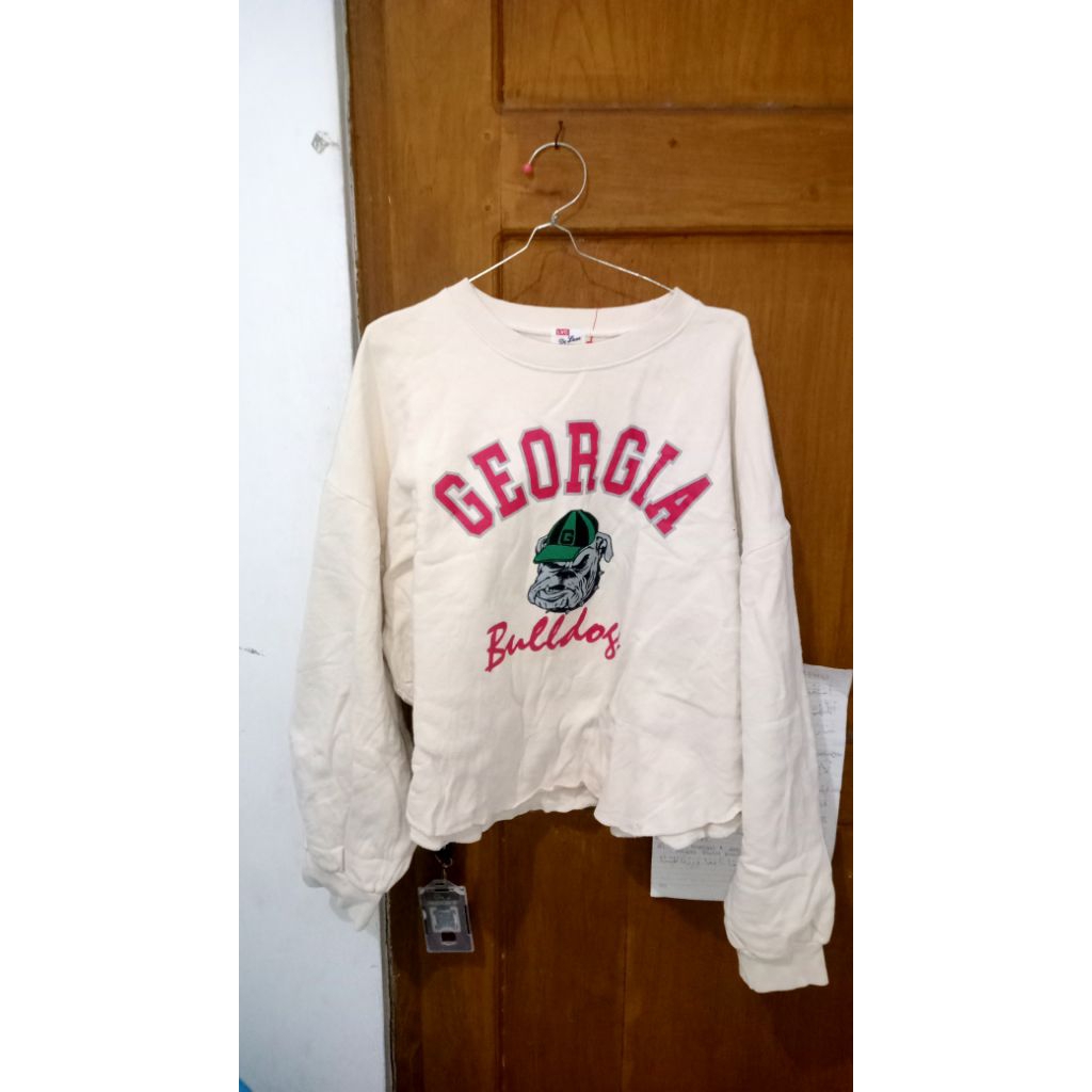 SWEATER CROP OVAL OVERSIZE BAHAN TEBAL