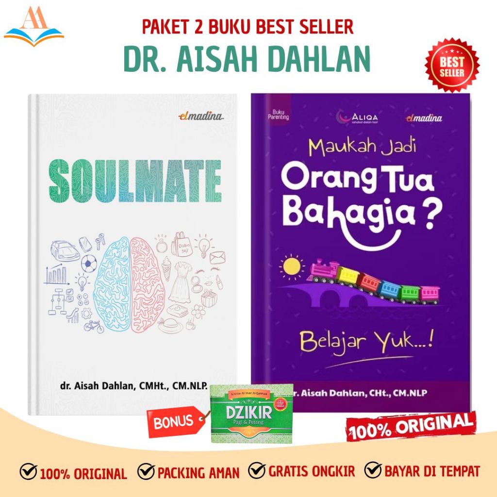 Paket Buku DR. AISYAH DAHLAN - Maukah Jadi Orang Tua Bahagia & SOULMATE Original