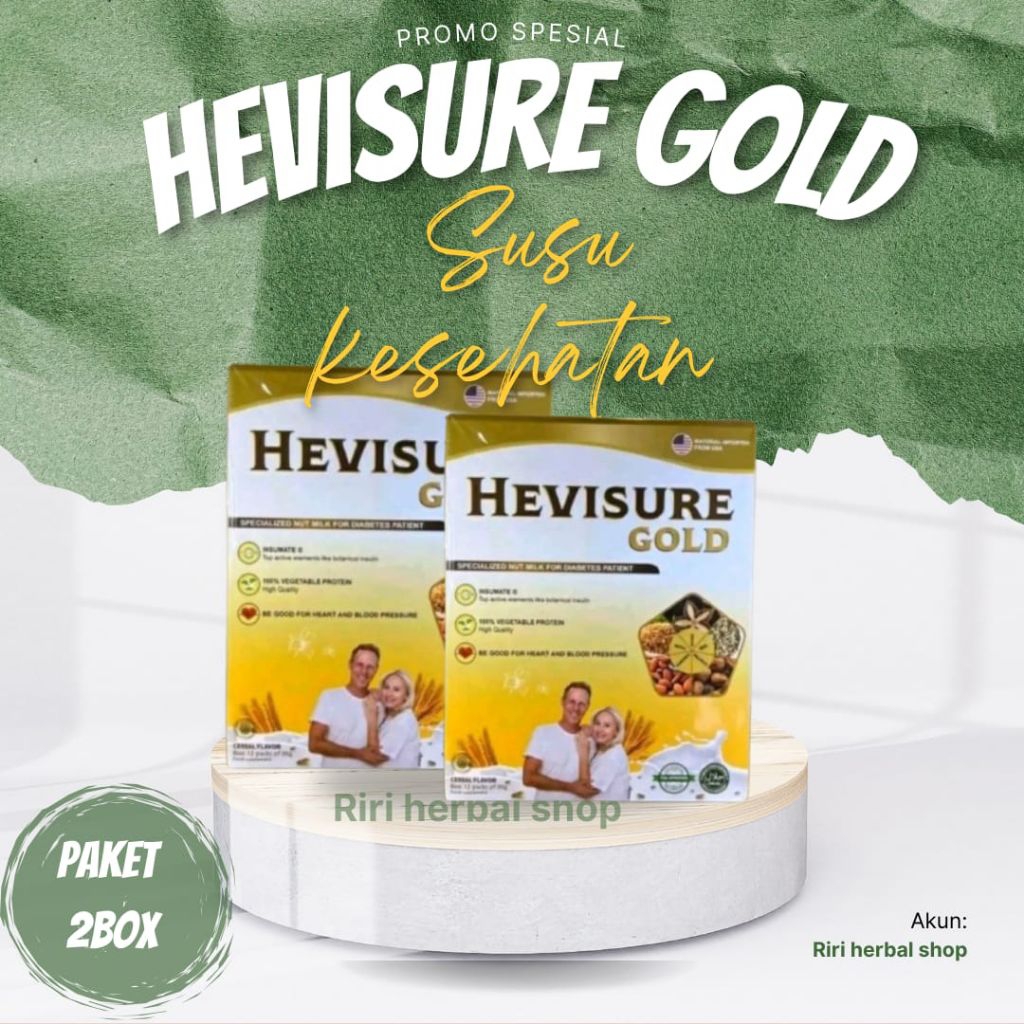 HEVISURE GOLD 2BOX SUSU HEVISURE SUSU DIABETES KENCING MANIS AMPUH