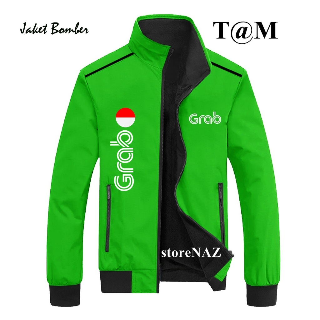 Best seller Jaket windbreakers distro driver ojol logo grab grabbike grabfood original pria wanita j