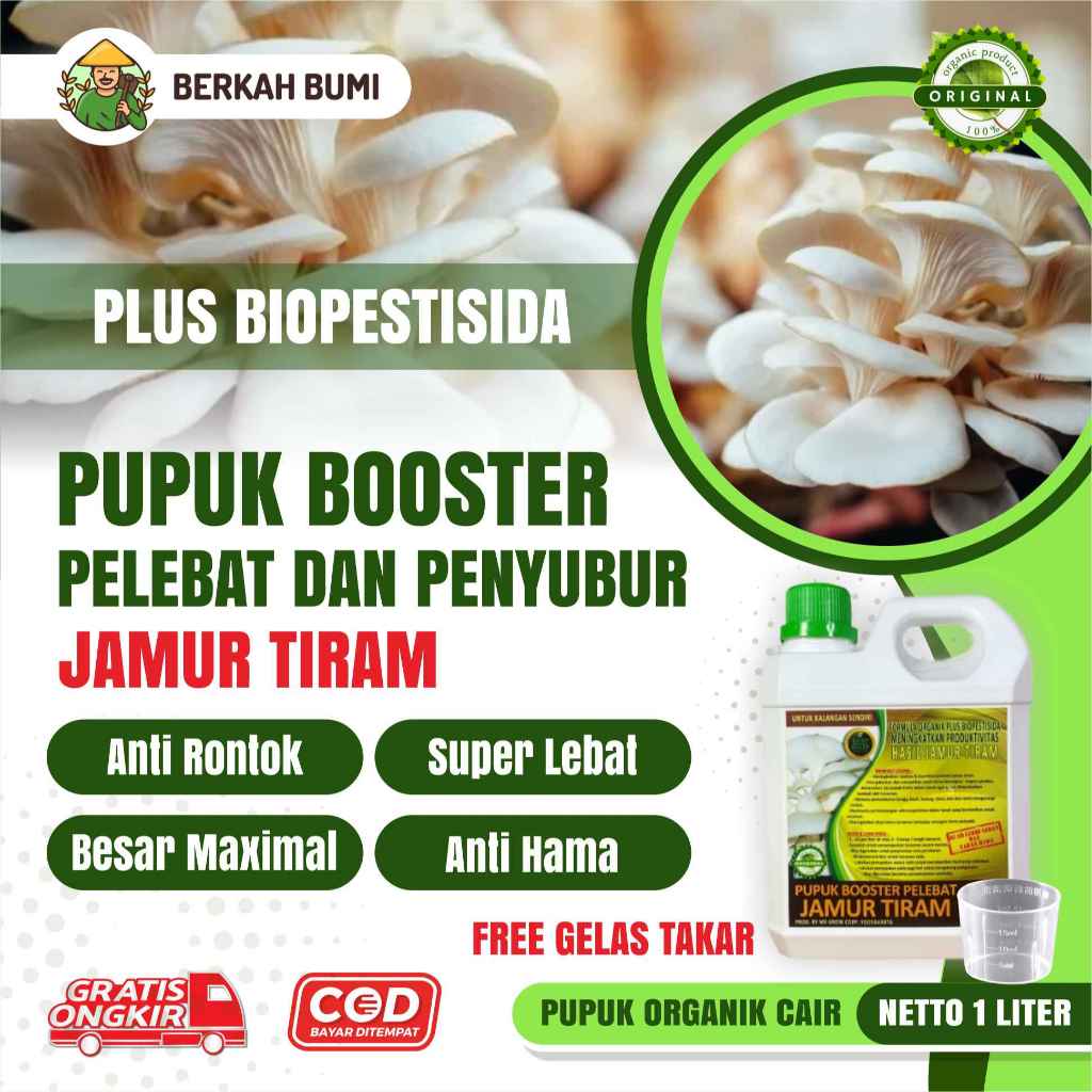 Pupuk Organik Cair JAMUR TIRAM / POC JAMUR TIRAM / Pelebat Penyubur JAMUR TIRAM / Booster JAMUR TIRA
