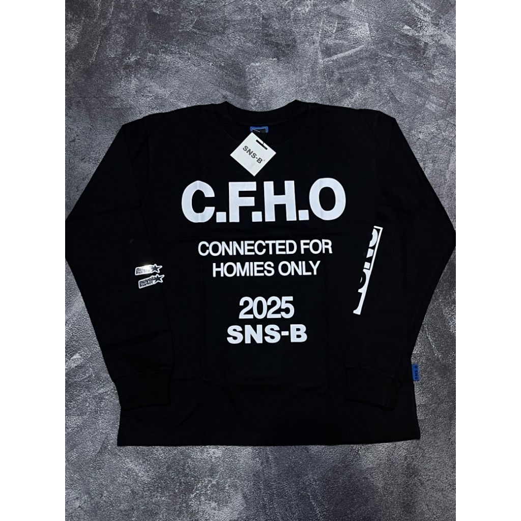 LONGSLEEVE CFHO BLACK/WHITE SNSB SZ M (READY)