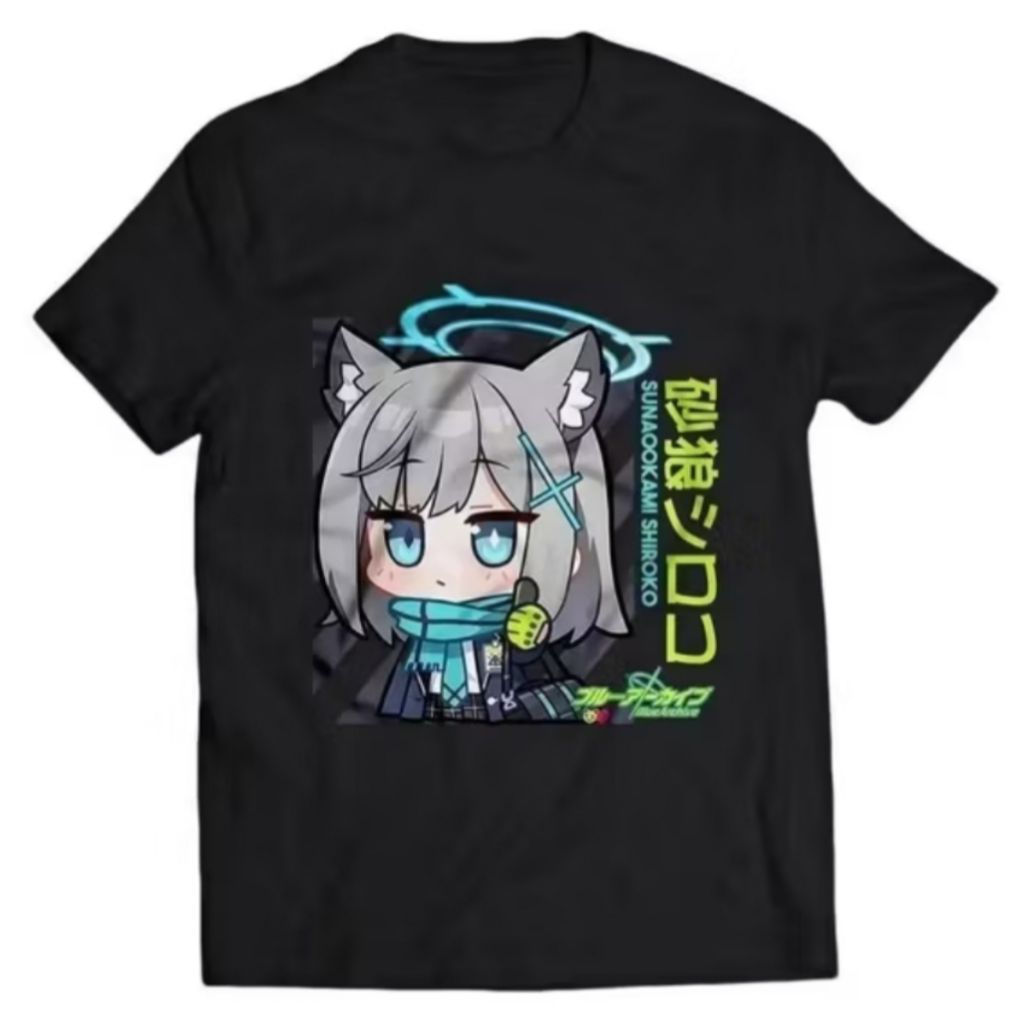 Kaos T-shirt - Archive Shiroko blue - Kaos Distro unisex