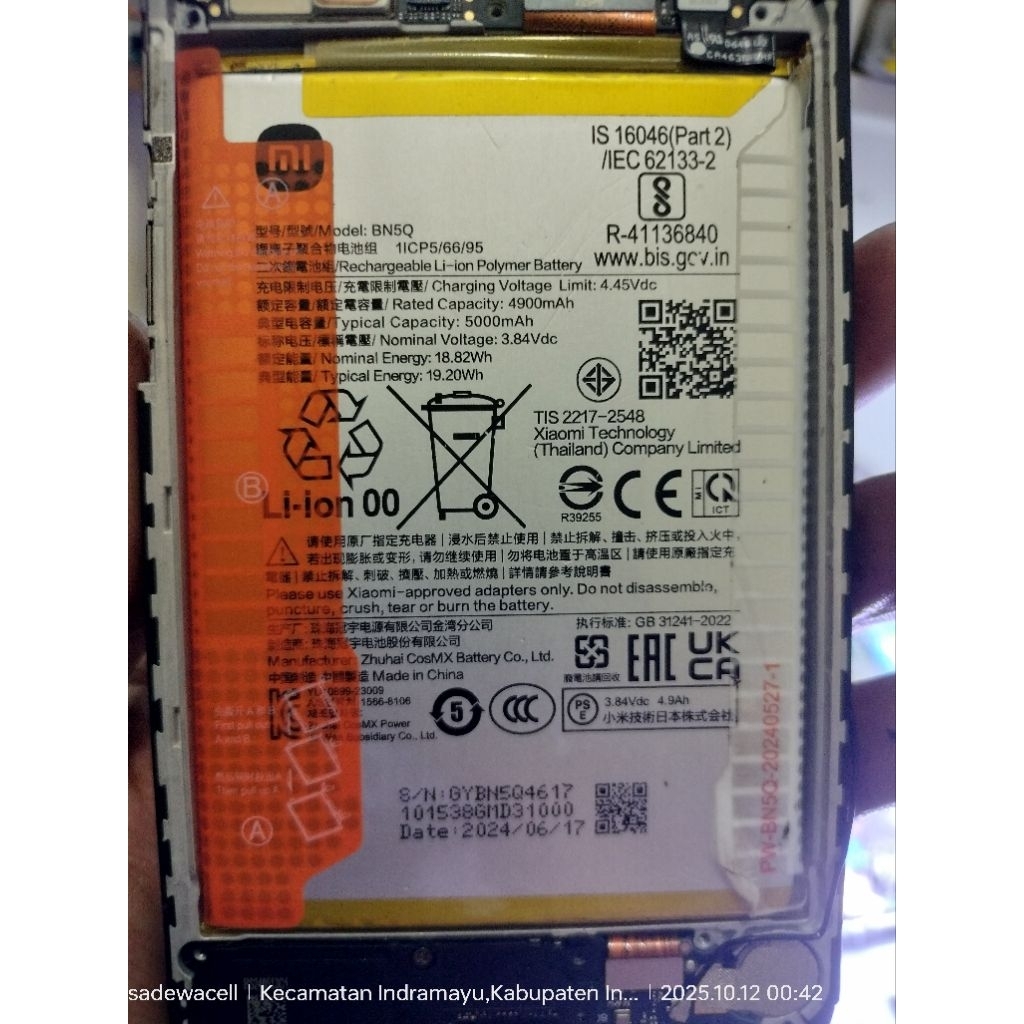 LCD REDMI 13C ORI COPOTAN beserta perangkat mulus