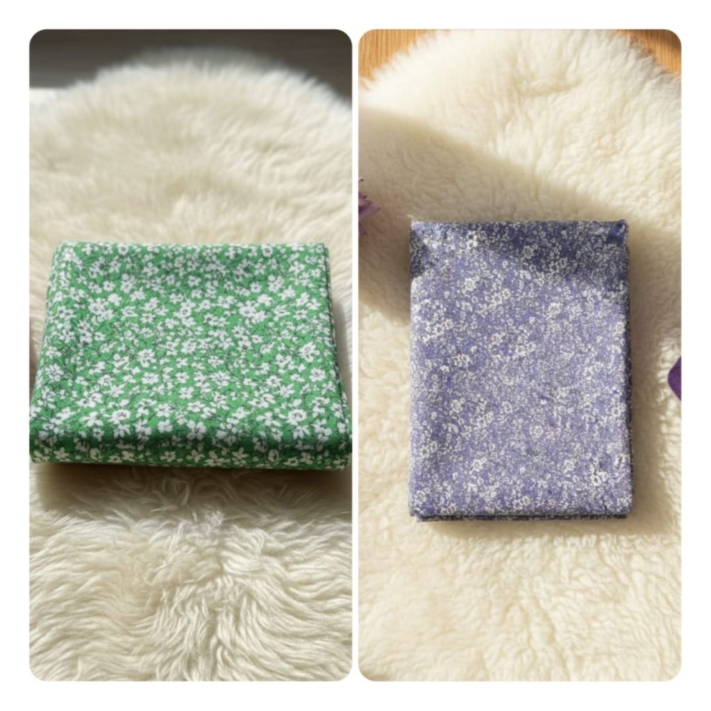 Kain Ceruty Yoryu Sifon Premium Motif Bunga Daisy Kecil Meteran - Bahan Dress Kebaya Outer Aj