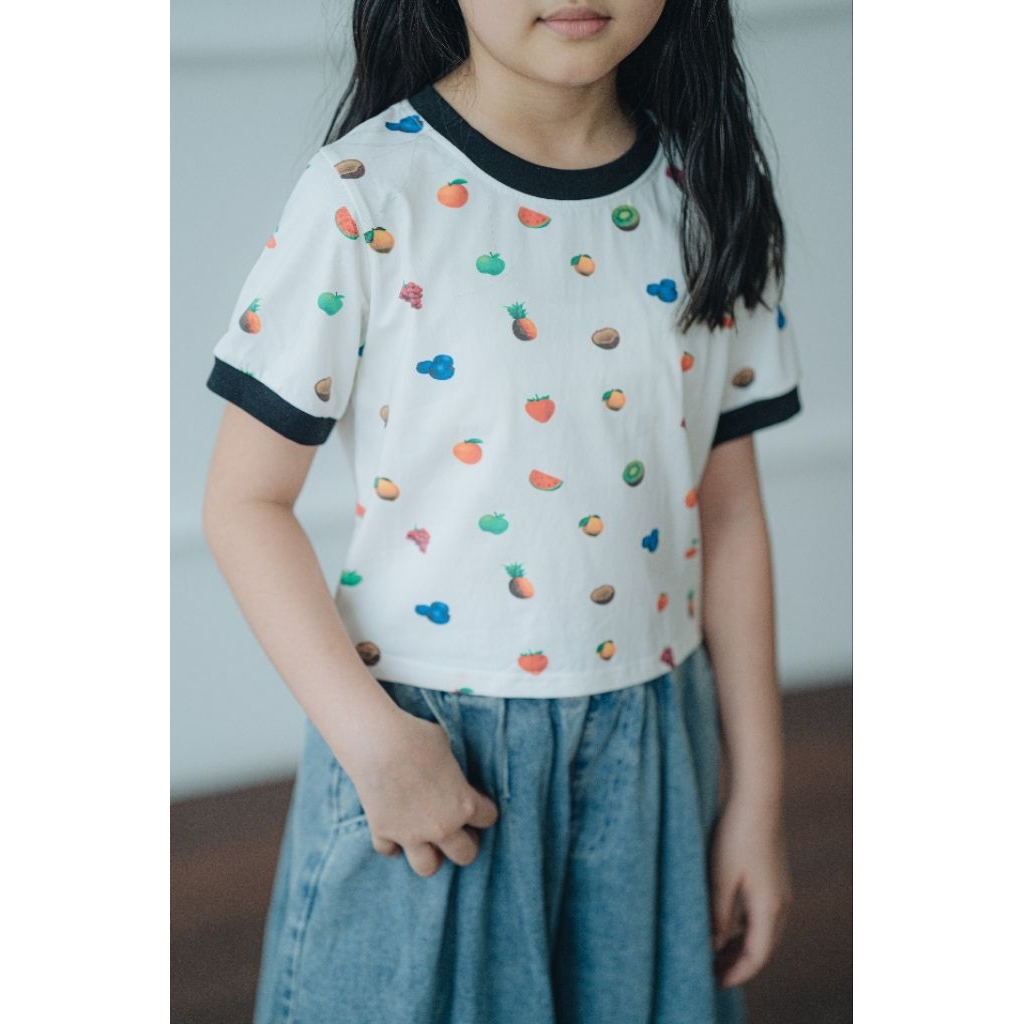 lunna Korea crop top 2973 anak perempuan 5-15y