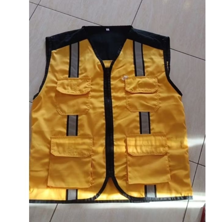 ROMPI SAFETY KOMBINASI WARNA KUNING HITAM/ ROMPI KERJA / ROMPI PROYEK