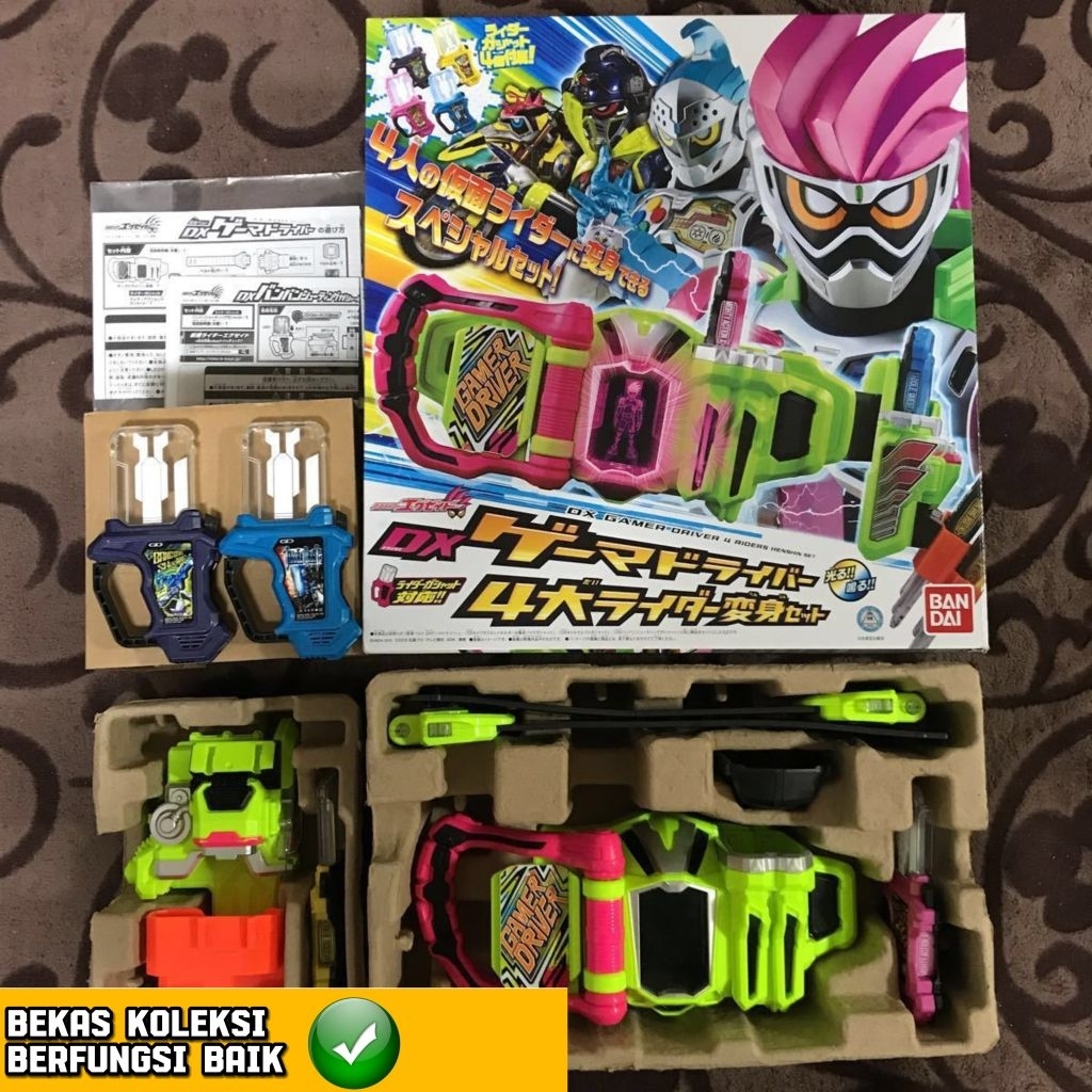 Dx Belt Kamen Rider Ex Aid Gamer Driver Kimewaza Slot Holder Set 4 Gashat
