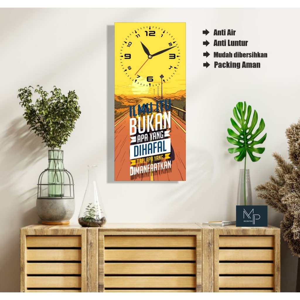 Jam Dinding Islami Dekorasi Hiasan Dinding Kamar Quotes Motivasi Aesthetic