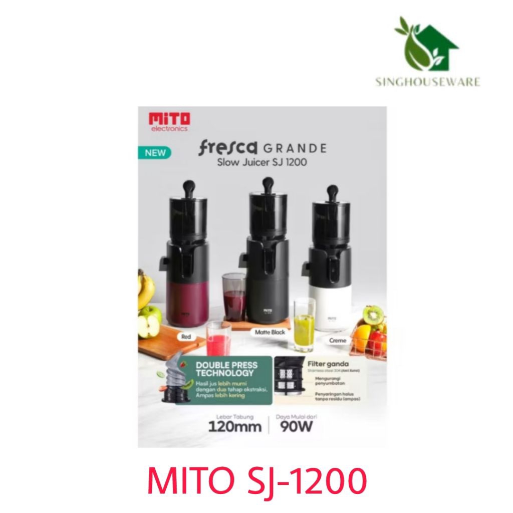 Mito Slow Juicer Fresca Grande SJ-1200