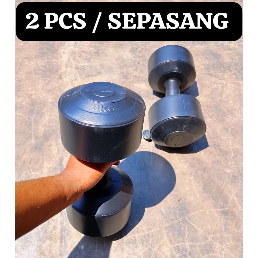 barbel kosongan 8 kg ( 2 pcs) SEPASANG