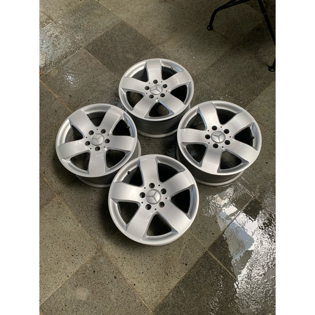 Velg bekas Mercy E-Class W211 Original  R16 lb 7,5 j ET 37 pcd 5x112 Made in Germany No retak, no pe