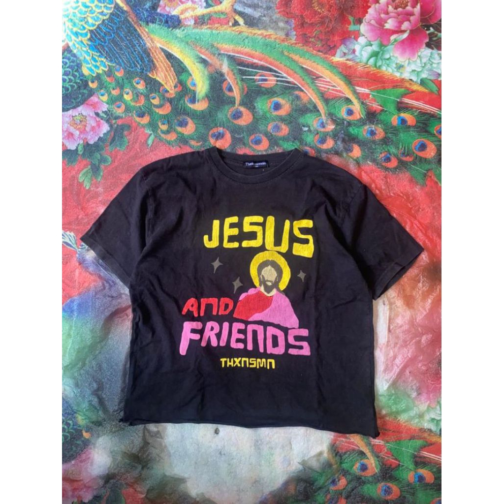 T-SHIRT JESUS BLACK THANKSINSOMNIA