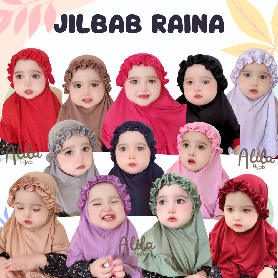 KHUSUS GROSIR - Jilbab Anak Bayi RAINA Kriwil 0-3 TH / Hijab Baby / Kerudung Anak Perempuan