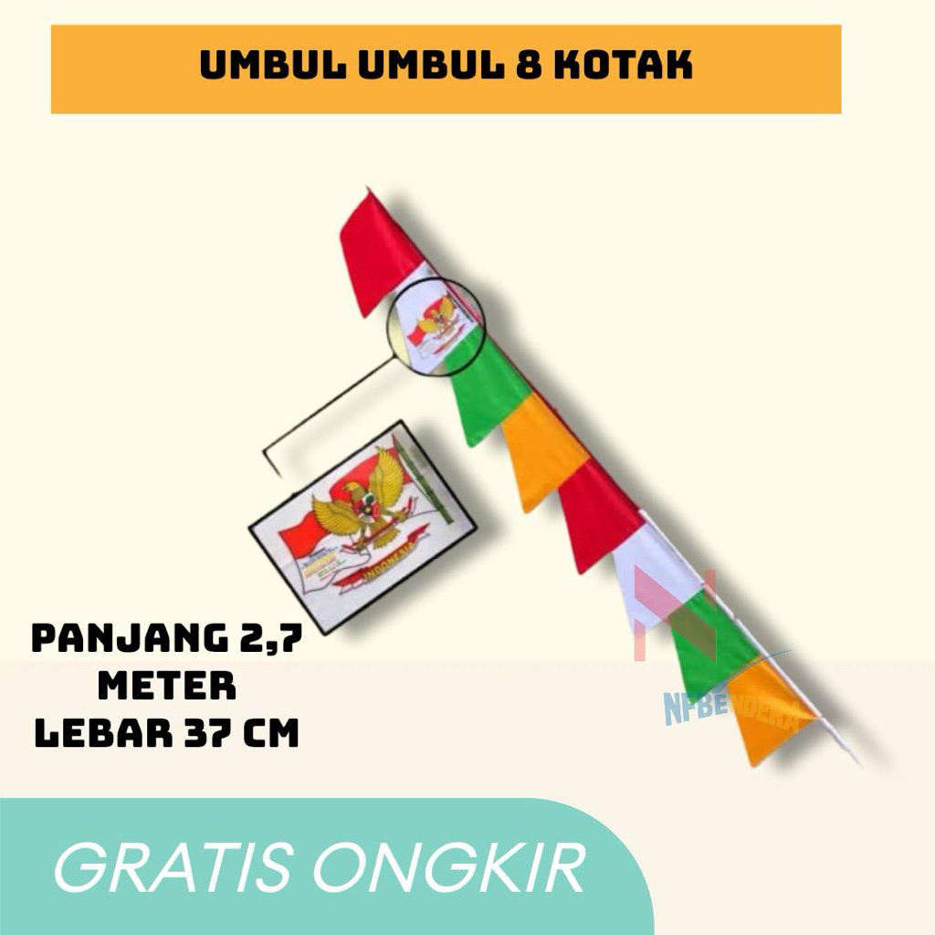 UMBUL UMBUL WARNA WARNI 10 PCS TERLARIS