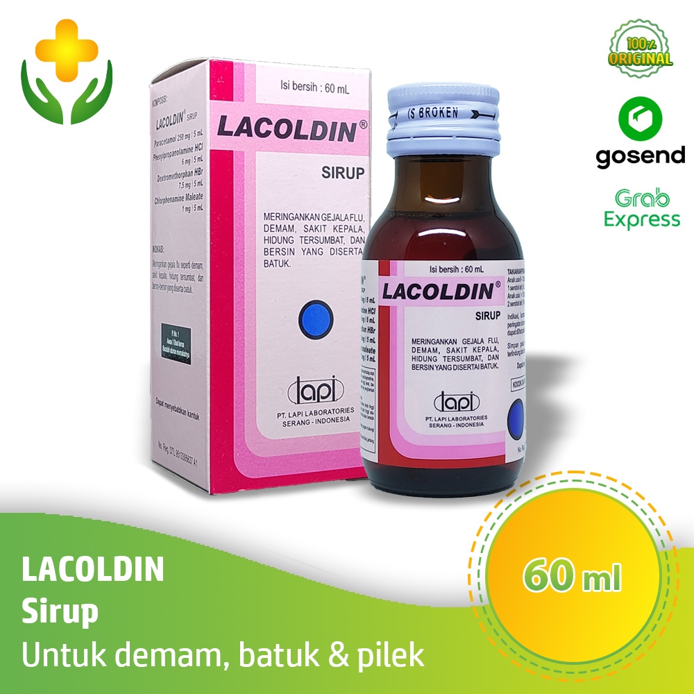 Lacoldin Sirup 60 ml - Obat Flu Batuk Pilek Demam