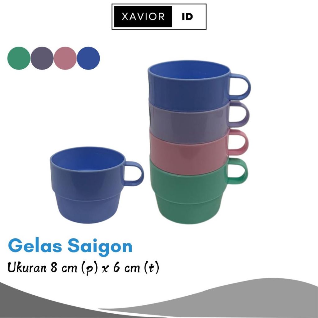 XV Cangkir Mini Plastik Saigon / Gelas Minum mini