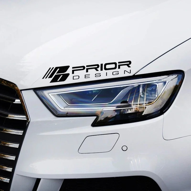 Stiker Bumper Mobil PD PRIOR DESIGN Reflektif Stiker Alis Lampu Depan Balap Stiker Vinil Jendela Mob