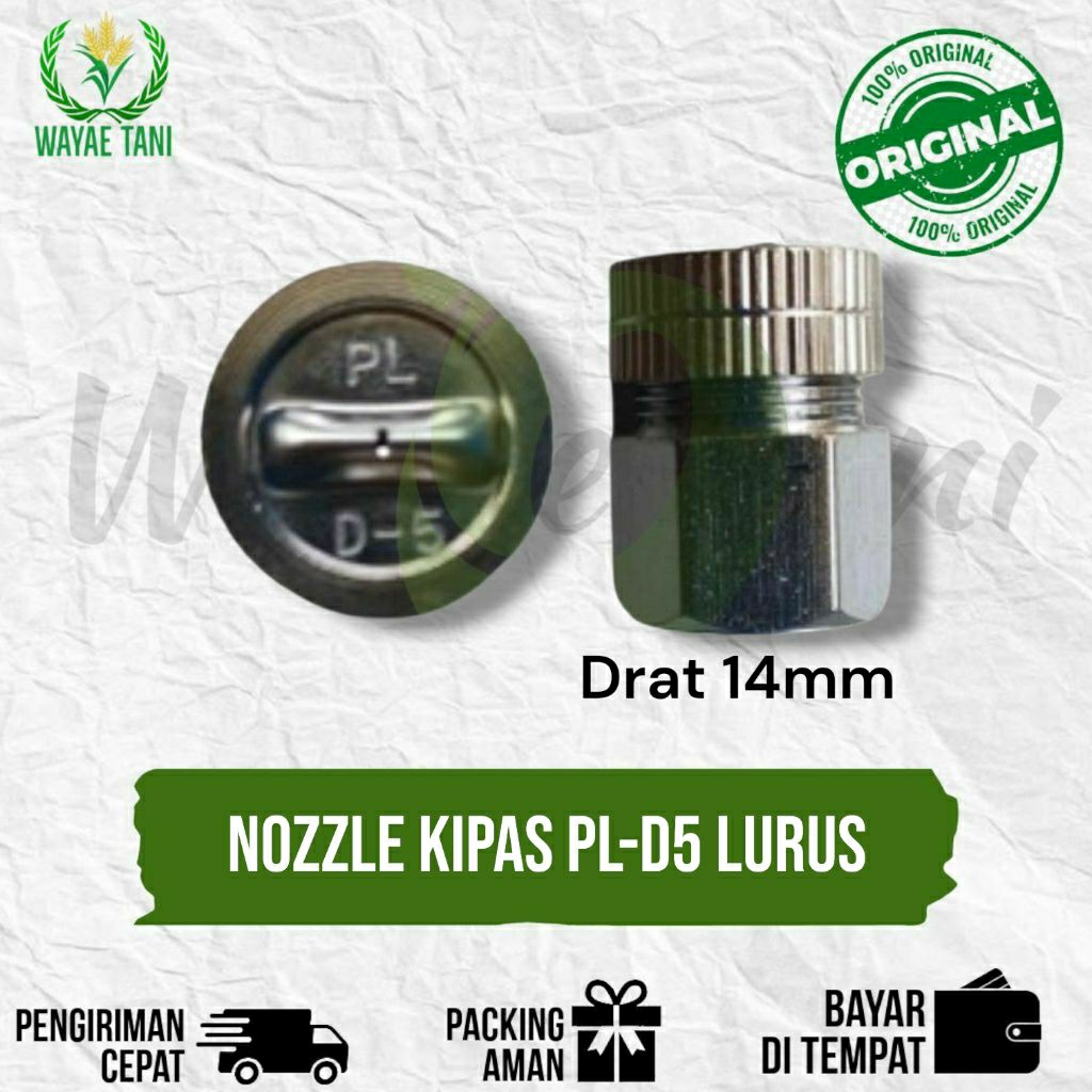 Nozzle Kipas lubang 1 PL - D5 LURUS Nosel Spuyer Mata 1 Tangki Sprayer