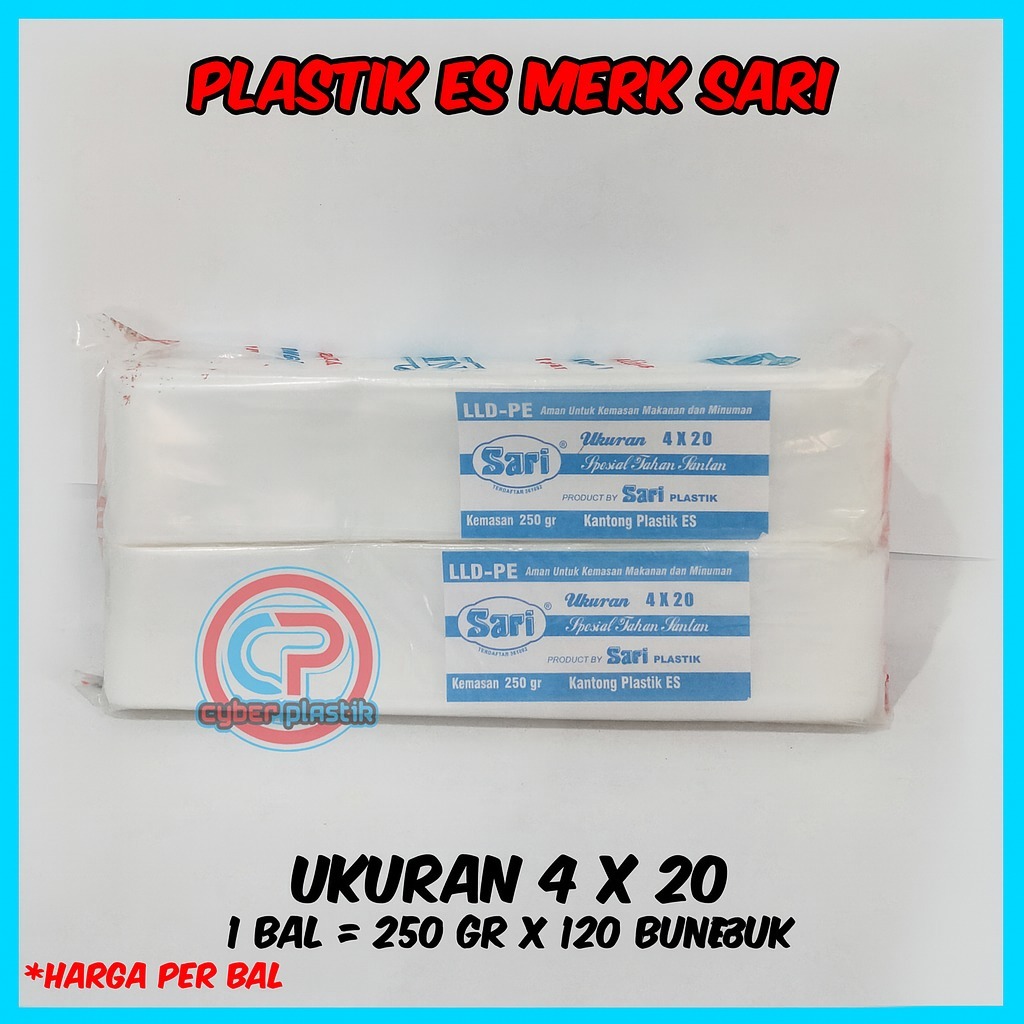 Plastik Sari PE 4x20 , 5x20 | Plastik es lilin / es Mambo  (BAL)
