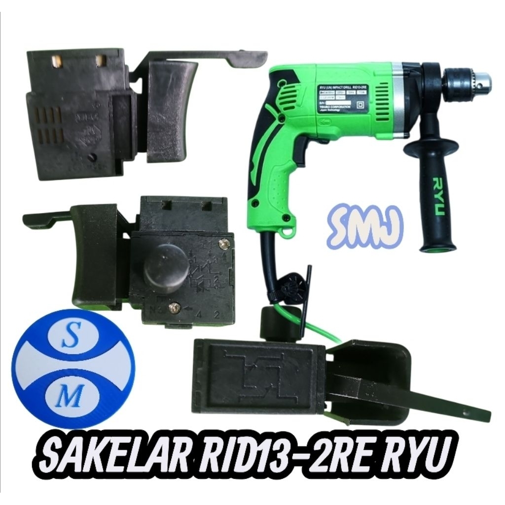 sakelar mesin bor 13mm ryu rid13-2re switch rid13-2re pencetan mesin bor ryu rid13-2re