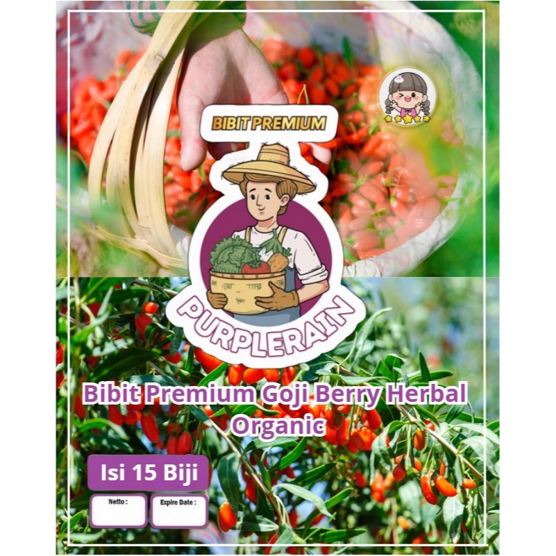 Bibit Premium Goji Berry Herbal Organic | Biji Benih Goji Berry Herbal | Goji Berry