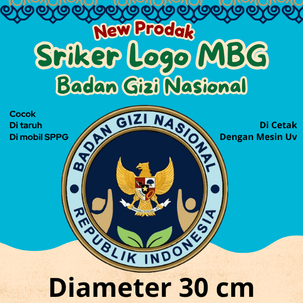 STICKER LOGO GIZI NASIONAL MBG / STICKER LOGO BGN / STIKER MBG