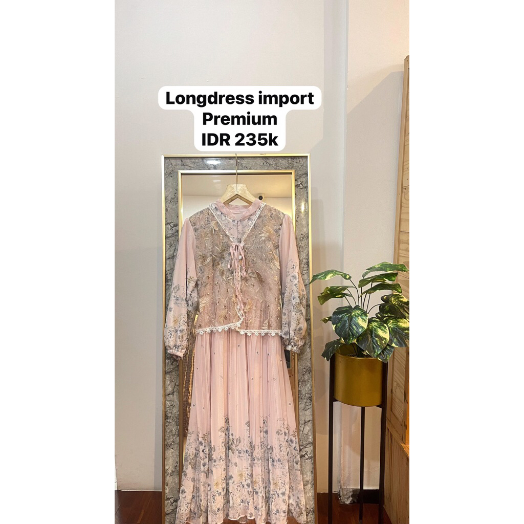 MIDI DRESS IMPORT PREMIUM/GAMIS BRUKAT IMPORT PREMIUM