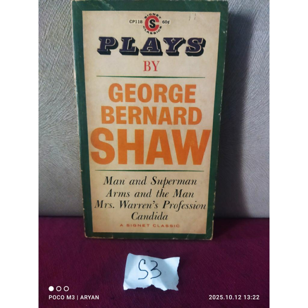 PLAYS BY GEORGE BERNARD SHAW