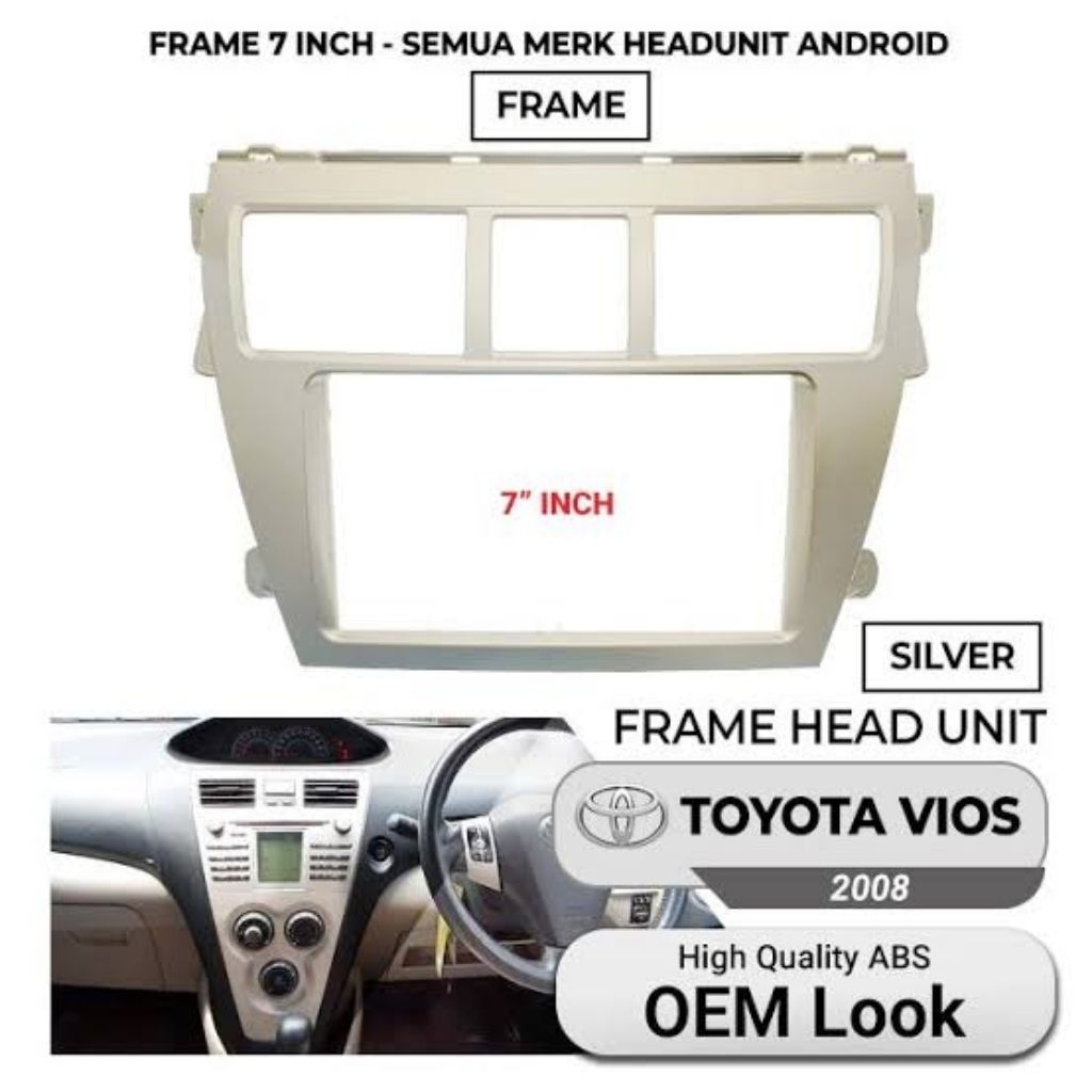 Frame Vios Gen 2 7 inch double din