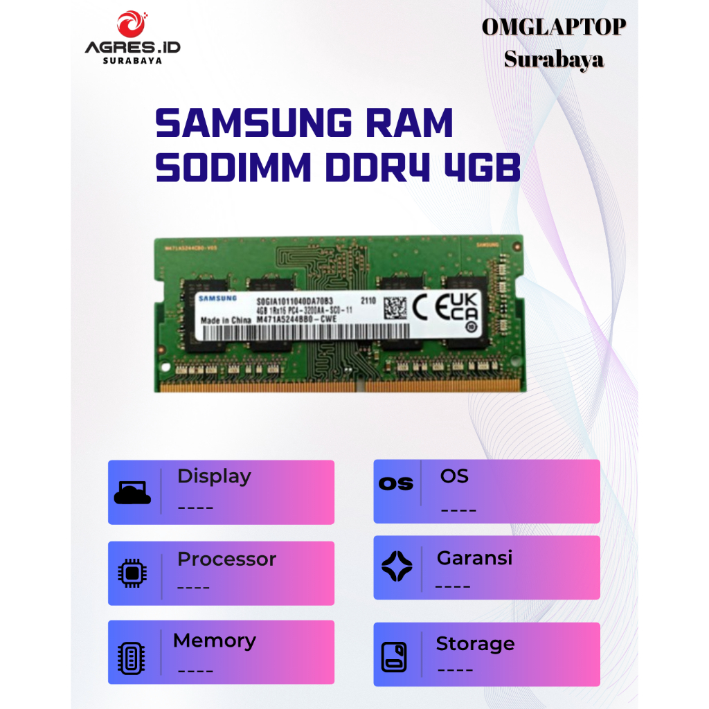 SAMSUNG RAM SODIMM DDR4 4GB